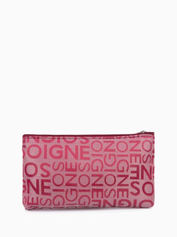 Цена за 2 шт. Косметичка-пенал на молнии, маленькая, с рисунком Буквы, бордовая - Simaland фото 2