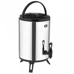 Термос из нержавеющей стали 6л, д22,5см h34-39,5см, кран, крышка и ручка пластмассовые, складные пластмассовые ножки, в подарочной коробке (Китай)