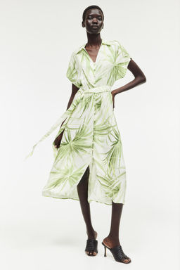 Vestido camisero con cinturon de anudar - H&m фото 3
