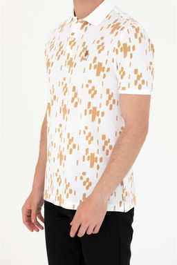 U. S. Polo Assn Мужская футболка светло-коричневого цвета с воротником-поло - U.s. polo assn фото 13