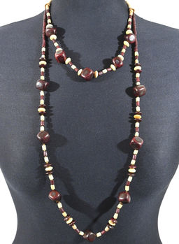 Бусы из дерева 2 нити, 50; 90см