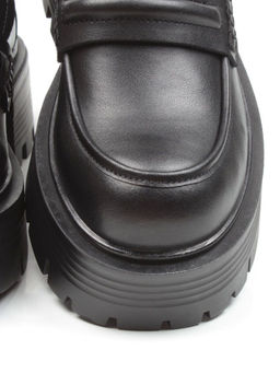 03-C1815-1 BLACK Лоферы женские (натуральная кожа) - Фабричный китай фото 15