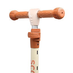 Самокат 3-х кол., PU, цвет коричневый