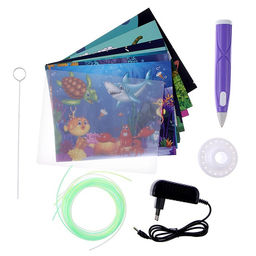 3D ручка с блоком питания, PCL пластик светиться в темноте, фиолетовая - Simaland фото 4