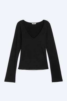 Top de punto entallado con cuello en V - H&m фото 2