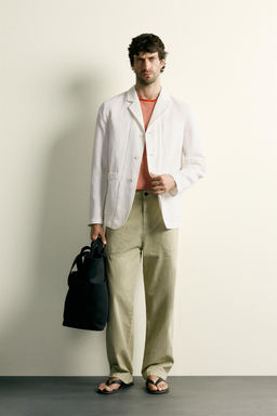 SOBRECAMISA REGULAR FIT BOLSILLOS / Blanco
