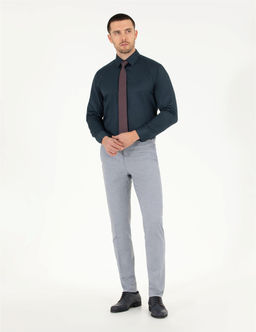 Lacivert Slim Fit Uzun Kollu Klasik G_mlek - Pierre cardin фото 4