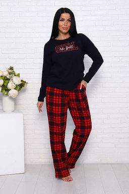 Костюм с брюками, принт, темно-синий (957-1) - Плиона фото 2