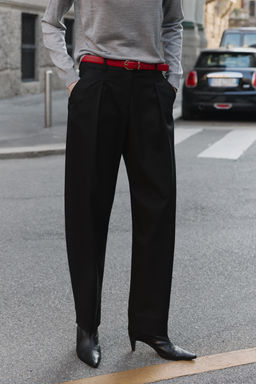 STRAIGHT-LEG TROUSERS WITH BELT - Zara фото 2