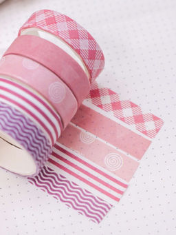 Набор декоративного скотча "Patterns", red series, mix