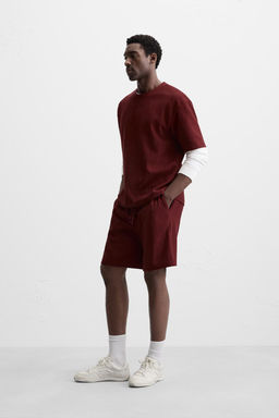 TEXTURED JOGGER BERMUDA SHORTS - Zara фото 12