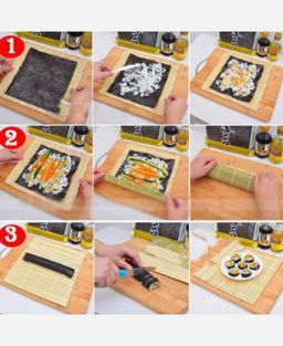 Бамбуковый коврик+лопатка для приготовления суши-роллов. 9046264 - Yiwu youda import & export co фото 2