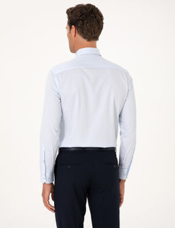 A__k Mavi Slim Fit %100 Pamuk Klasik G_mlek - Cacharel фото 5