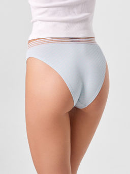 Цена за 2 штуки! Трусы женские слипы серые с орнаментом орнамент на сером 412574 - Mark formelle фото 4