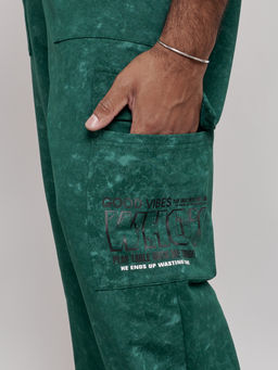 Широкие спортивные брюки трикотажные мужские зеленого цвета 12932Z - Mtforce фото 14