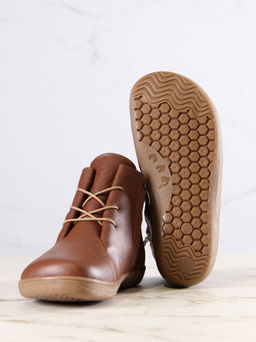 Босоногие ботинки 352.NATAbr.Коньяк/мех