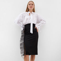 Юбка миди женская MINAKU: PartyDress, чёрная, размер 50