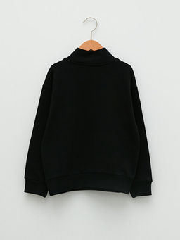 Dik Yaka Yaz? Bask?l? Uzun Kollu K?z ?ocuk Sweatshirt - Waikiki фото 2
