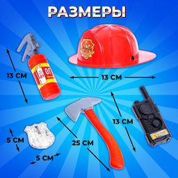Набор игровой Пожарный, 5 предметов, фартук - Woow toys фото 4