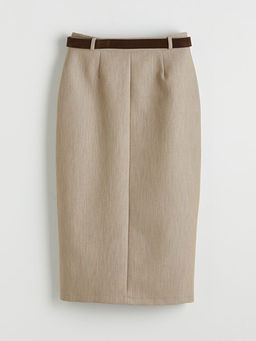 Beli Kemerli Kalem Etek