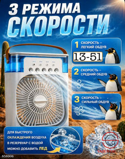 Настольный USB-вентилятор с распылением - Bruno фото 3