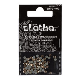 Страз клеевой "Zlatka" ZRTG-1072 SS10 цветные 2.7 мм стекло 5 x 72 шт в пакете с картонным еврослотом №16 желтый (Light Colorado Topaz)