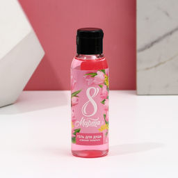 Цена за 2 шт. Гель для душа С 8 Марта!, 100 мл, аромат свежего тюльпана, Чистое счастье