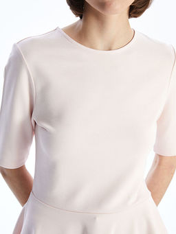 Bisiklet Yaka Peplum Bluz