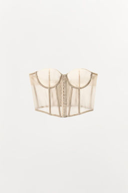 BOW-DETAIL UNDERWIRED CORSET - Zara фото 4
