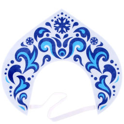 Кокошник карнавальный Снежная принцесса, фетра