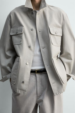 PANTAL?N RELAXED FIT PLIEGUES LIMITED EDITION / Gris perla - Zara фото 5