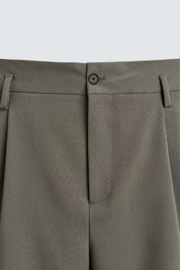 BERMUDA 100% LANA PLIEGUES LIMITED EDITION / Verde medio - Zara фото 8