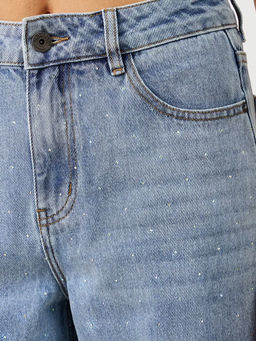 Джинсы жен. P222-0134-1 l.blue, со стразами - Primm фото 9