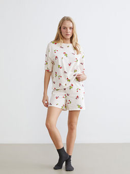 Y?lba?? Temal? Kad?n ?ortlu Pijama Tak?m?