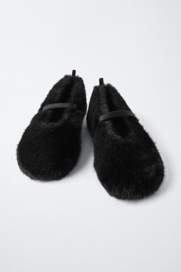 LIMITED EDITION FAUX FUR BALLET FLATS - Zara фото 3