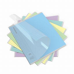 Цена за 5 шт. Тетрадь общая ученическая с пластиковой обложкой на скобе ErichKrause Классика CoverPrо fizzy, А5+, 48 листов, клетка_MIX-PACK