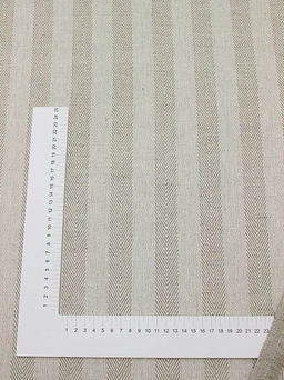 Полульняной жаккард Елочка цв.суровый, ш.1.6м, лен-50%, хлопок-50%, 200гр/м.кв - Купава фото 4