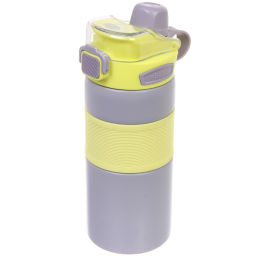 Термос 600мл "Фитнесс", цвет серый