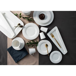 Тарелка фарфоровая десертная Magistro Сrotone, d=18 см, цвет белый  фото 13