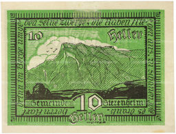Банкнота 10 геллеров 1920 года Австрия  община Зиценхайм (Нотгельд)
