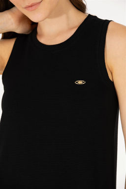 U. S. Polo Assn Женское черное трикотажное платье с круглым вырезом - U.s. polo assn фото 14