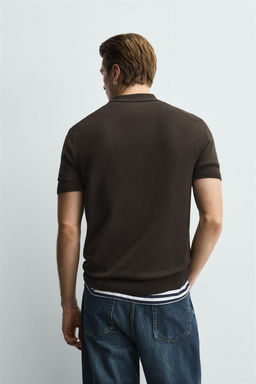 POLO PUNTO REGULAR FIT / Chocolate - Zara фото 3