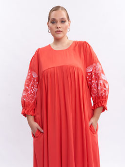 Платье А-силуэта с вышивкой PP29004RED32 - Артесса фото 9