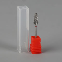 Фреза твердосплавная для маникюра «Конус», мелкая нарезка, 6×15 мм, в пластиковом футляре