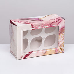 Цена за 2 шт. Коробка для 6 капкейков с окном, Лучших моментов, 25?17?10 см