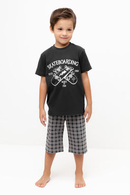 К 1528/черный песок,клетка пижама для мал