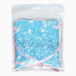 Цена за 2 шт. Гирлянда бумажная на ленте «Розовый и голубой» 300 см