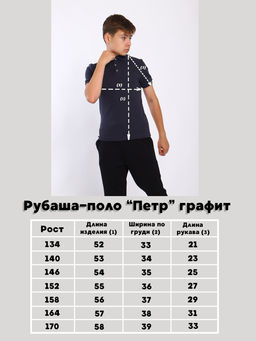 Рубашка-поло "Петр" графит
