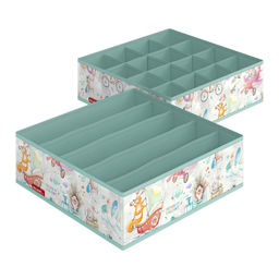 Набор органайзеров для белья, 2 шт., без крышки, 32*32*10 см, ПУТЕШАСТИКИ, шт