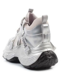 03-18C GREY/SILVER Кроссовки женские (натуральная кожа, искусственная кожа)